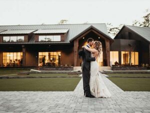 Wedding couple standing